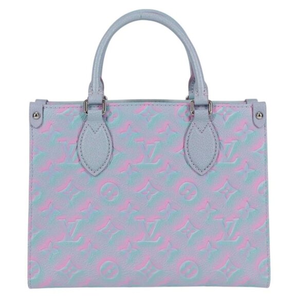 LOUIS VUITTON Monogram Empreinte On The Go PM Bag 2way Blue M46067 Auth 126345SM - Picture 10 of 16